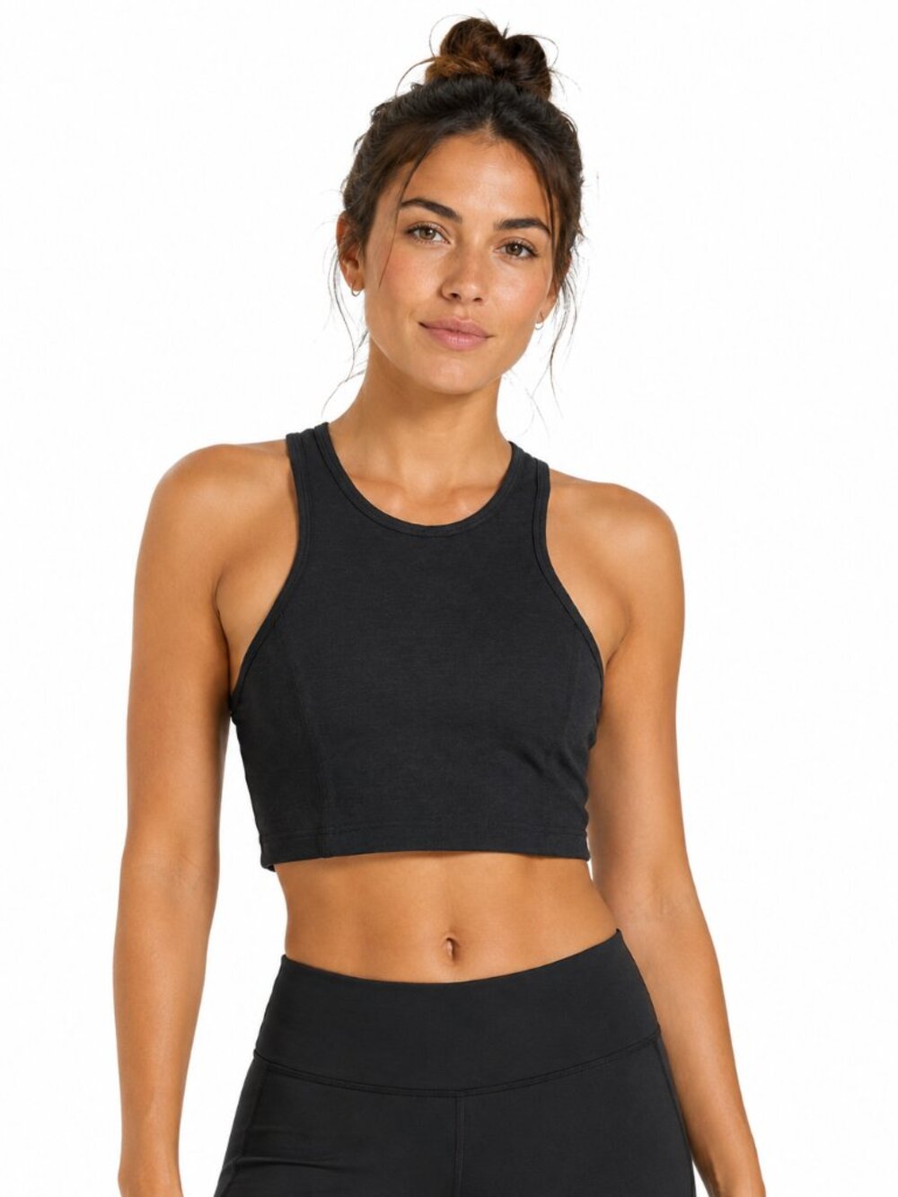 Outdoor Voices Athena High Neck Racerback Cropped Tank Black XS